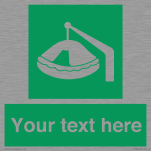 Custom sign Safe condition Davit-launched liferaft